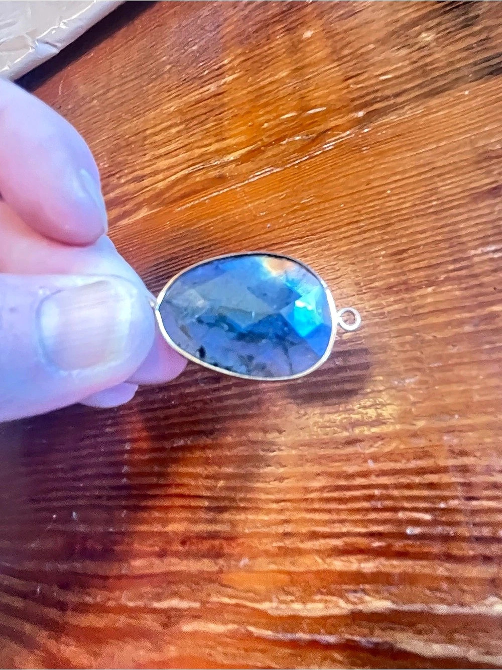 Labradorite Oval Stone Pendant